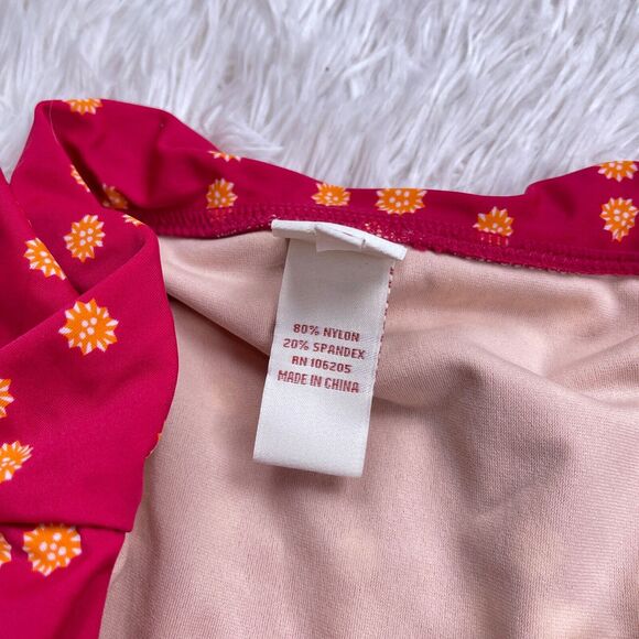 Sundance Catalog Slit Skirted Bikini Bottom Pink Orange Floral Swim Womens XS - Picture 5 of 6